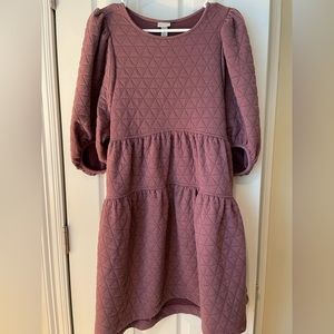 A New Day Quilted Brown Taupe Dress Size Medium